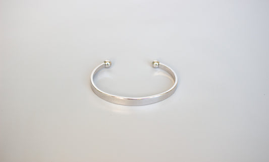 Polished sterling silver plated cuff