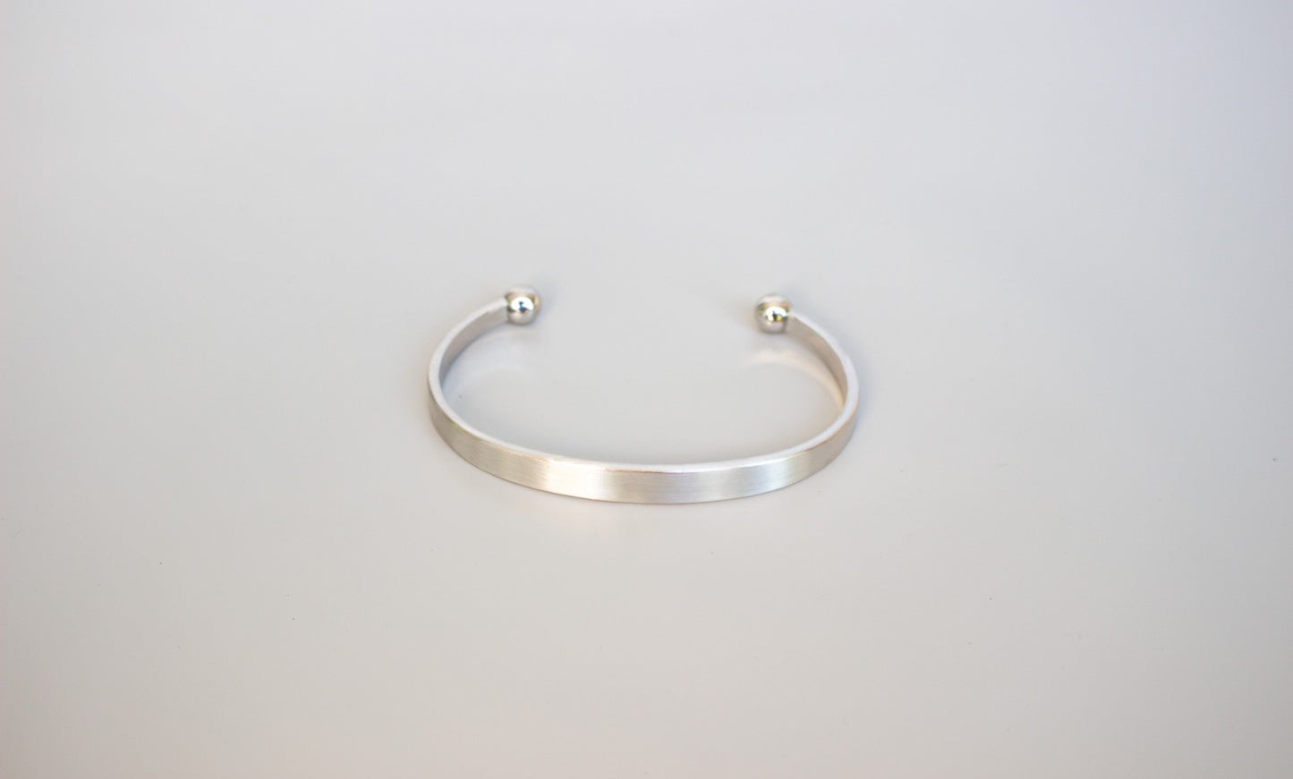 Brushed sterling silver plated cuff