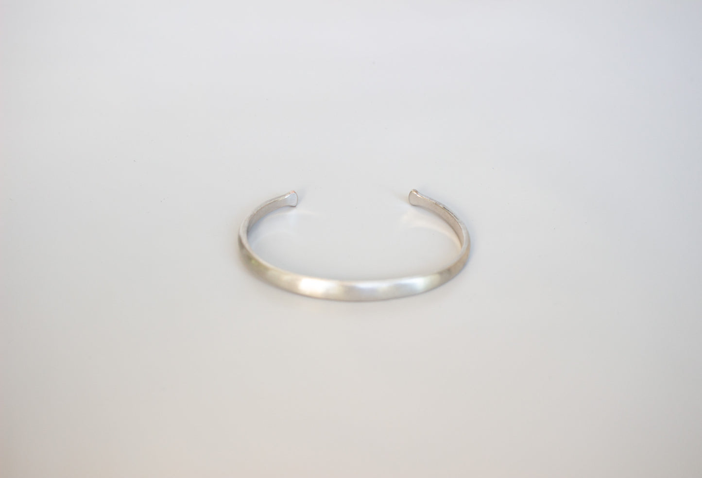 Brushed sterling silver plated cuff