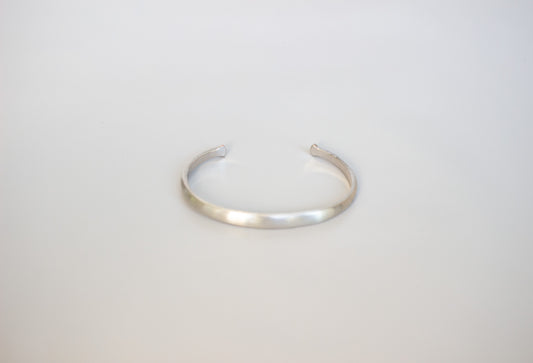 Brushed sterling silver plated cuff