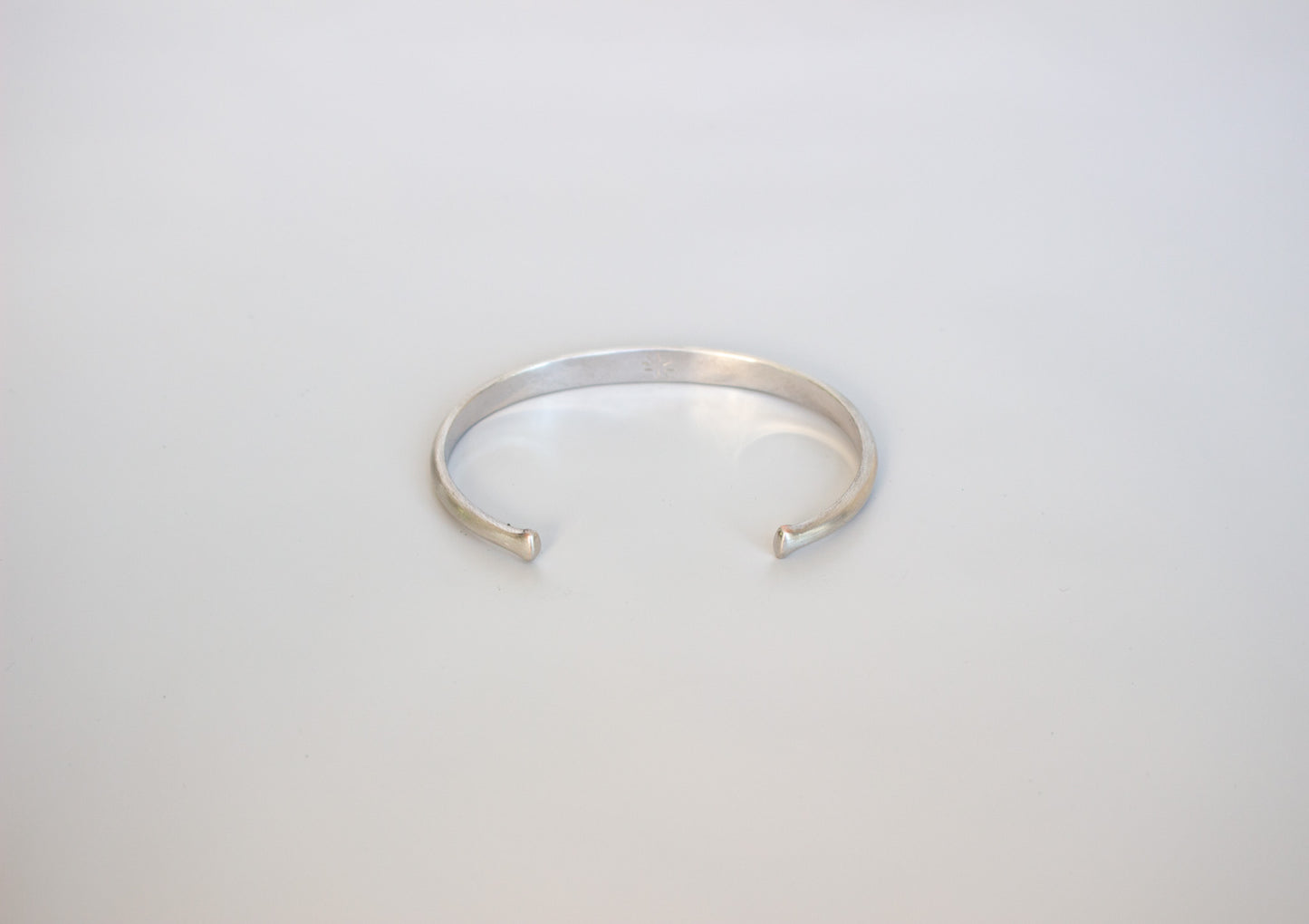 Brushed sterling silver plated cuff